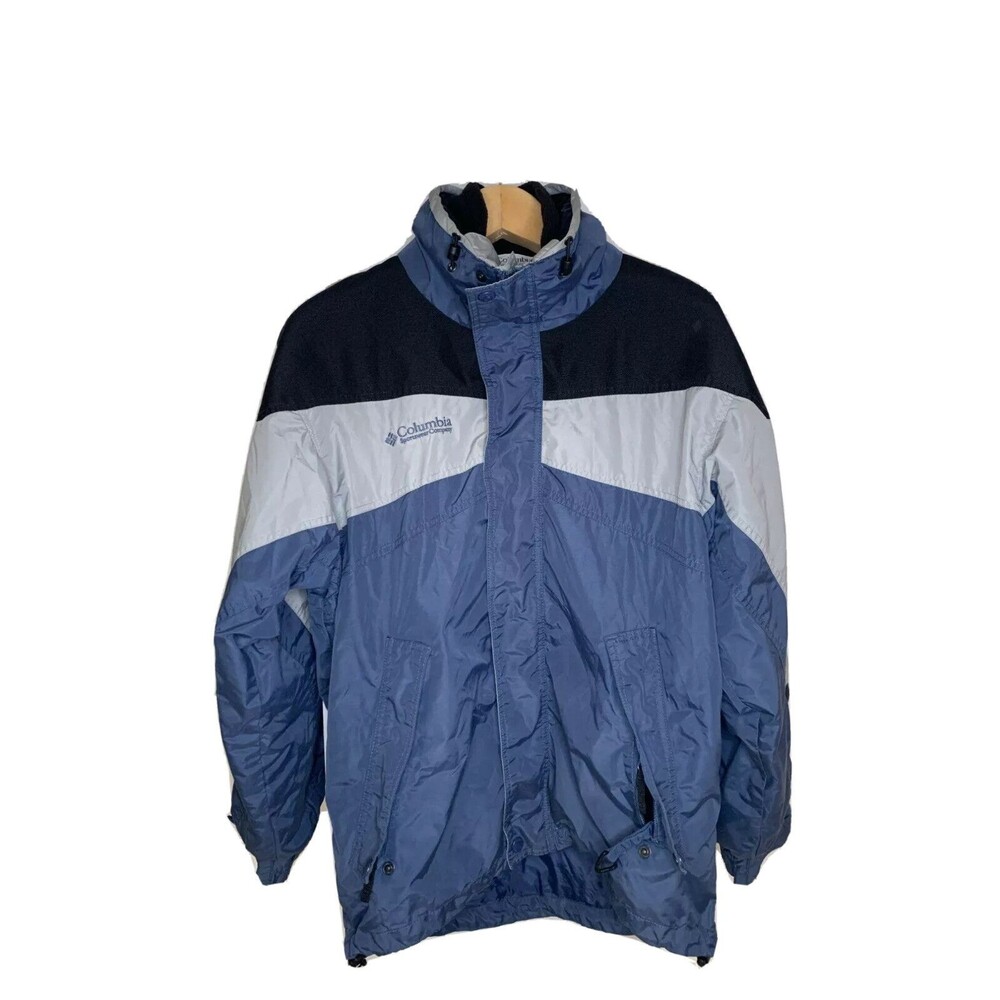VINTAGE Columbia Chilako Bay Parka Ski Jacket Mens S Blue Removeable Liner